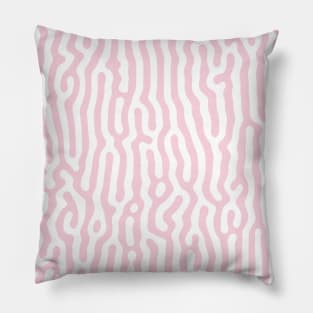 Pink and White Turing Pattern Pillow