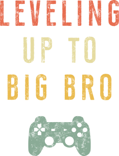 Leveling Up To Big Bro T-Shirt - Promoted To Big Brother Magnet