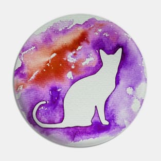 Cat figure Pin