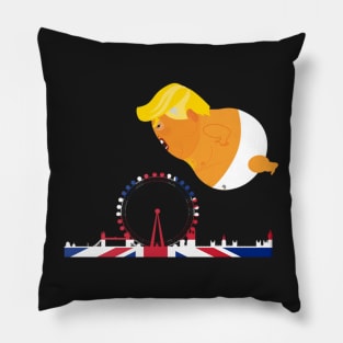 Funny Baby Trump Balloon Over London Anti Trump Gifts Pillow