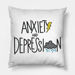 Anxiety and Depression Weather Pillow