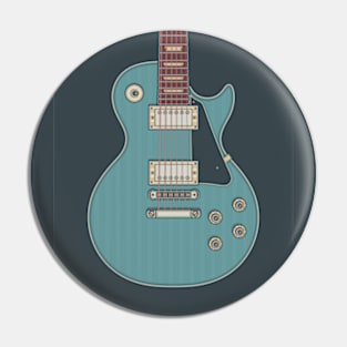 Faded Pelham Blue Rock LP Guitar Pin