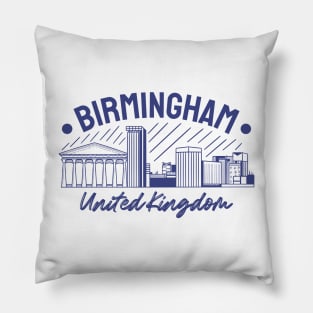 birmingham city united kingdom Pillow