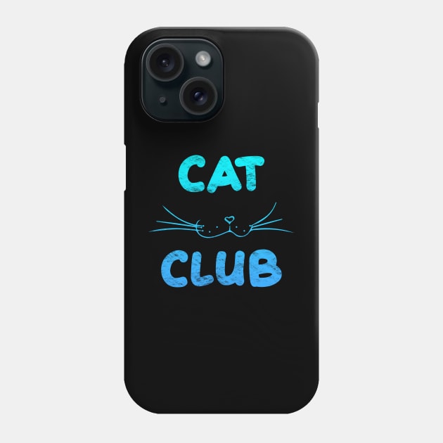 Cat Club - Blue Phone Case by Scailaret