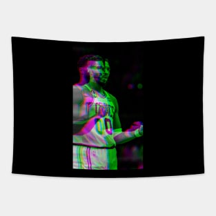 Jayson Tatum Glitch Tapestry