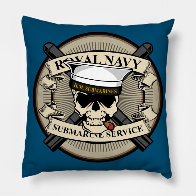 Royal Navy Submarine Service Patch Pillow by Firemission45