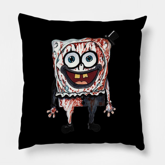 SpongeArt TerrifierPants Pillow by LeeHowardArtist