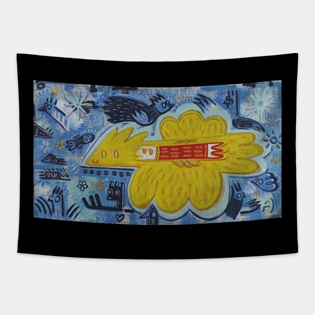 fly Tapestry by Angel Rivas