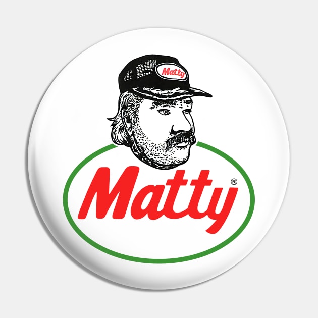 Matty Chef Canada Matheson Logo Red Face Art Funny Pin by Loweryo Judew