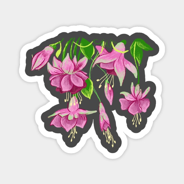 Fuchsia flower Magnet by pimkie