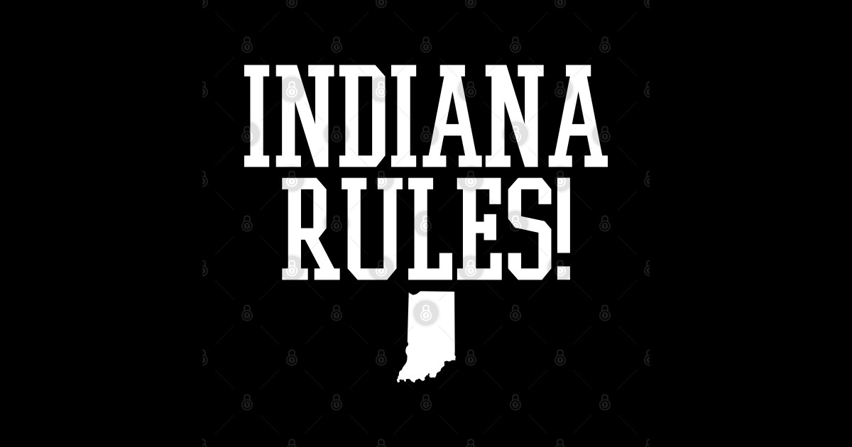 INDIANA RULES Indiana Sticker TeePublic