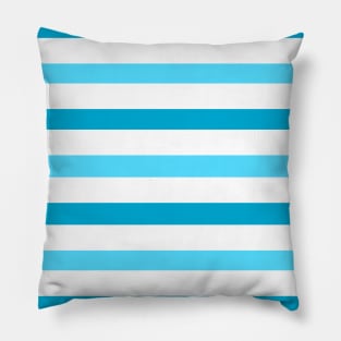 Dark white light blue stripes pattern Pillow