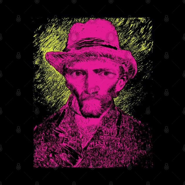 Vincent van Gogh with Hat Self Portrait Pop Art by PelagiosCorner