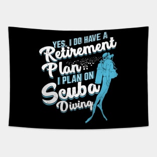 Scuba Diving Retirement Plan Pensioner Gift Tapestry