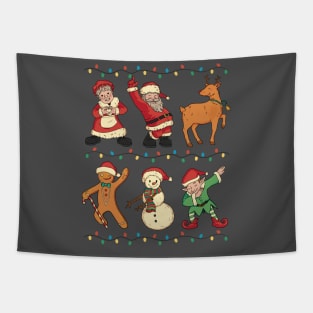 Dancing Christmas Characters // Dabbing Flossing Santa, Mrs Claus, Rudolph & more Tapestry