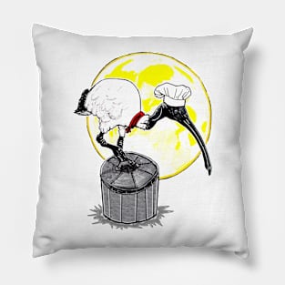 Bin Chicken moon Pillow