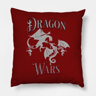 Silver Dragon Wars Pillow