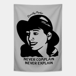 Dorothy Parker Portrait and Quote Tapestry