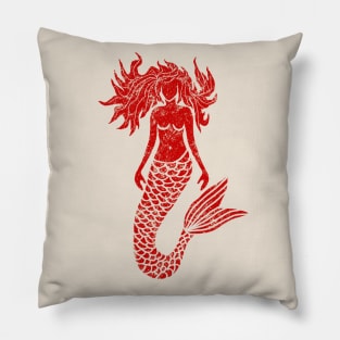 Print of mermaid Pillow