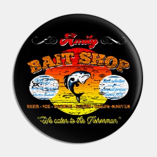 Amity Bait Shop from JAWS - peeled paint distressed Pin