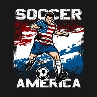 American Soccer Futbol Player T-Shirt