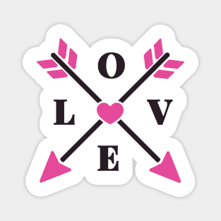 LOVE Arrows Valentine Magnet