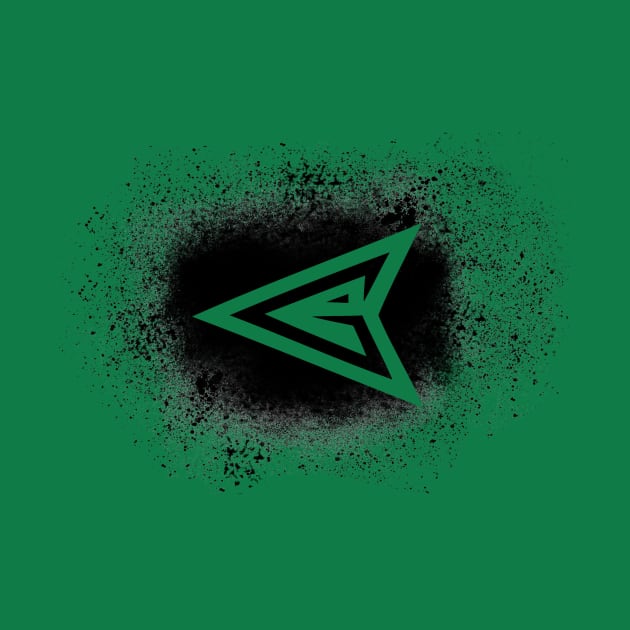 Green Arrow Splatter Logo by LCHollywoodStar