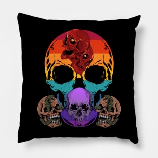Colourful many Skelton Pillow