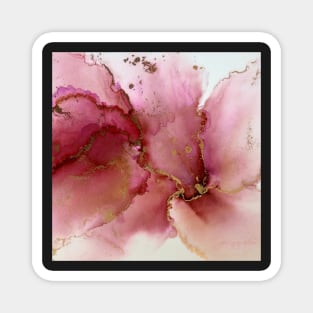 Abstract Creamy Peach Orchid Magnet