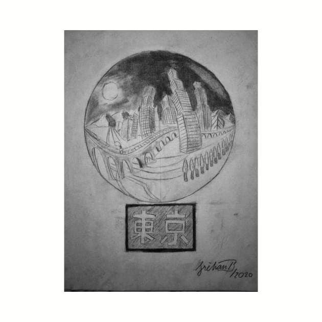 Tokyo in Crystal Ball by RealArtTees