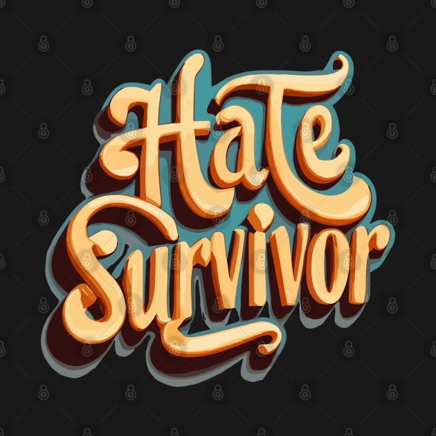 hate survivor typograph by Space Monkeys NFT