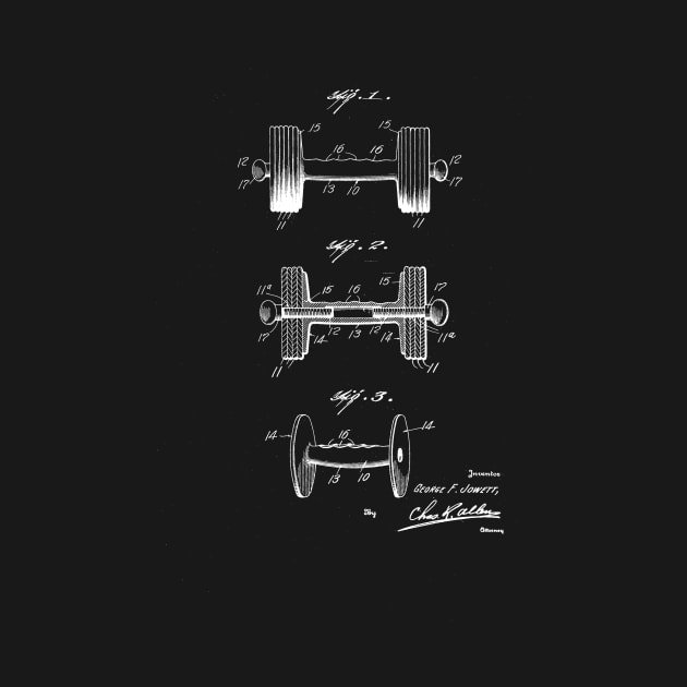 Dumb Bell Vintage Patent Drawing by TheYoungDesigns