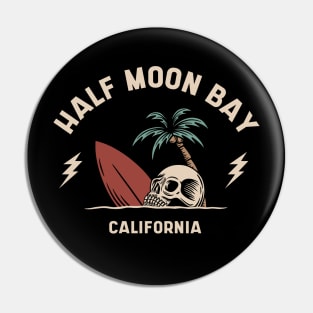 Vintage Surfing Half Moon Bay, California Pin