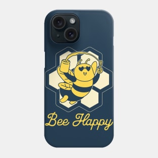 Bee Happy Honey Comb Cute Honey Bee Phone Case