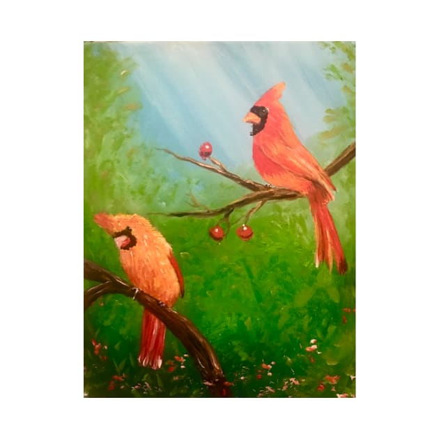 Cardinal Friends by Allison Prior Art