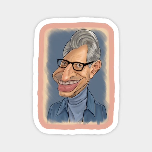 Jeff Goldblum caricature Magnet by quenguyen