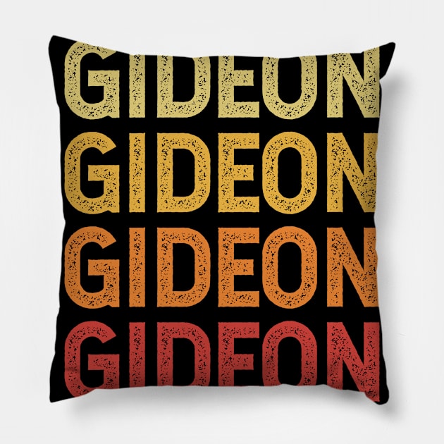 Gideon Name Vintage Retro Gift Named Gideon Pillow by CoolDesignsDz