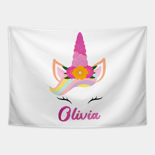 Name olivia unicorn lover Tapestry by Gaming champion