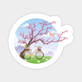 Spring illustration Magnet