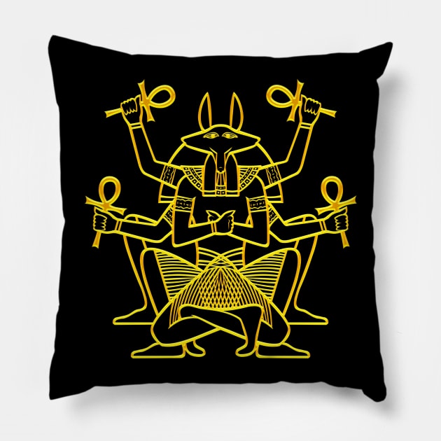 Anubis Rising Pillow by Magmata