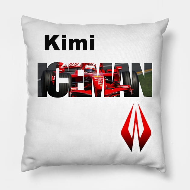 Kimi Raikkonen Iceman Cool Pillow by Summersg Randyx