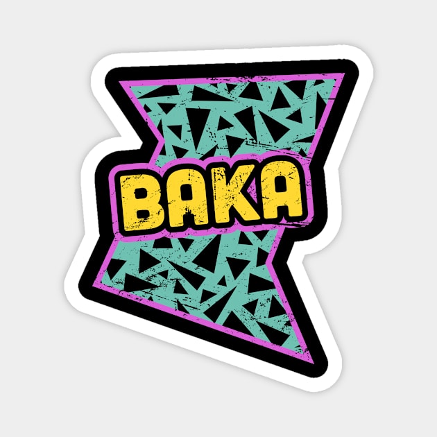 Rad 90s Anime Baka Magnet by Wizardmode