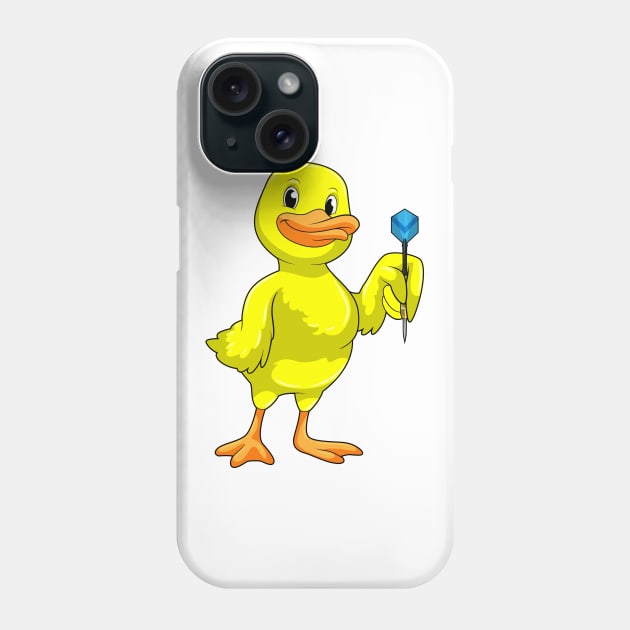 Duck at Darts with Dart Phone Case by Markus Schnabel