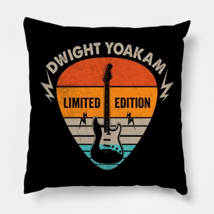 Vintage Dwight Yoakam Name Guitar Pick Limited Edition Birthday Pillow