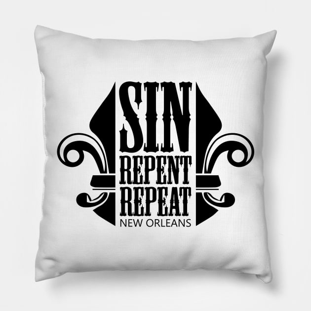 Sin Repent Repeat Pillow by chwbcc