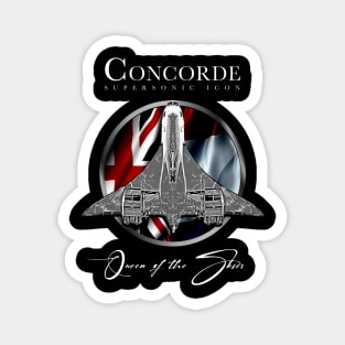 Concorde Retro Vintage British French aircraft travel pilot Magnet