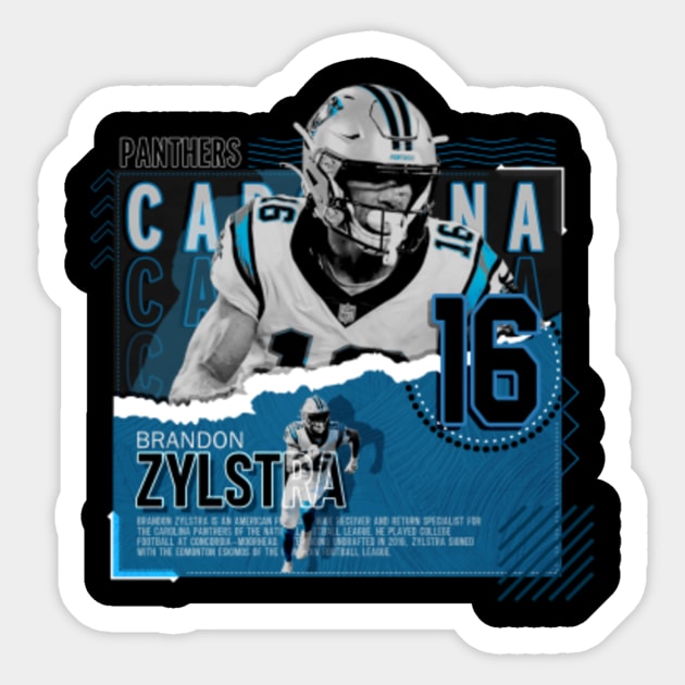 Brandon Zylstra Football Paper Poster Panthers