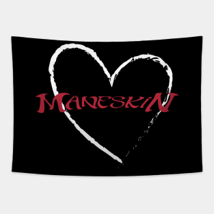 Maneskin in white heart Tapestry