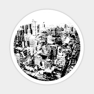 Dark City Silhouette Magnet