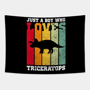 just a boy who loves triceratops Tapestry